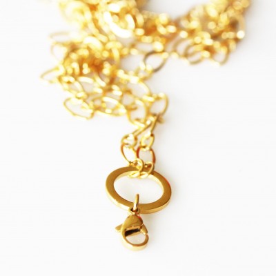 Cable Necklace - Gold Tone - 30 inch